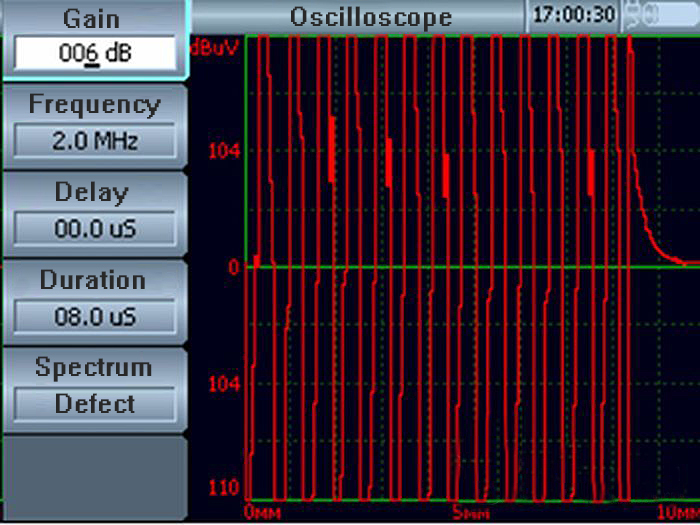 TOMOGRAPHIC 4.1 — eddy-current inspection screen